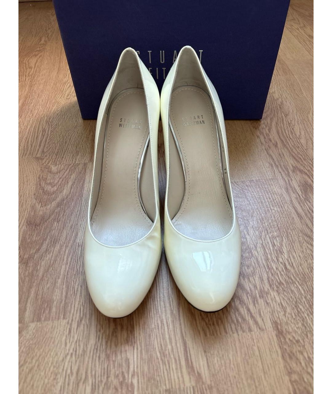 STUART WEITZMAN Белые туфли из лакированной кожи, фото 2