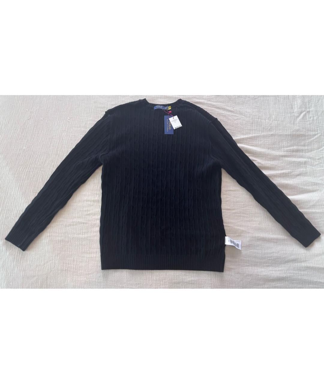 POLO RALPH LAUREN Черный хлопковый джемпер / свитер, фото 3