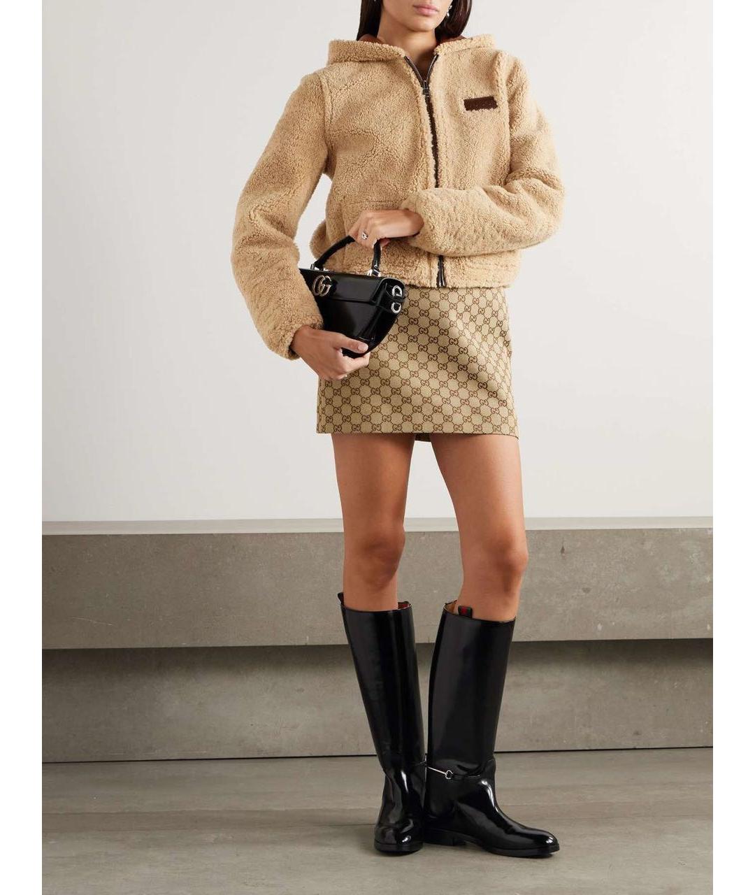 GUCCI Черные сапоги из лакированной кожи, фото 6