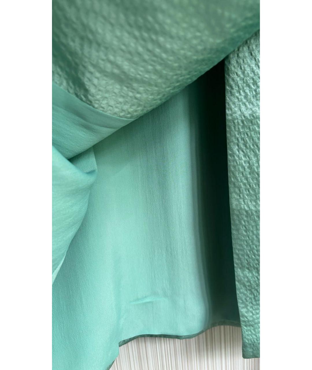 MAX MARA Зеленый шелковый костюм с брюками, фото 5