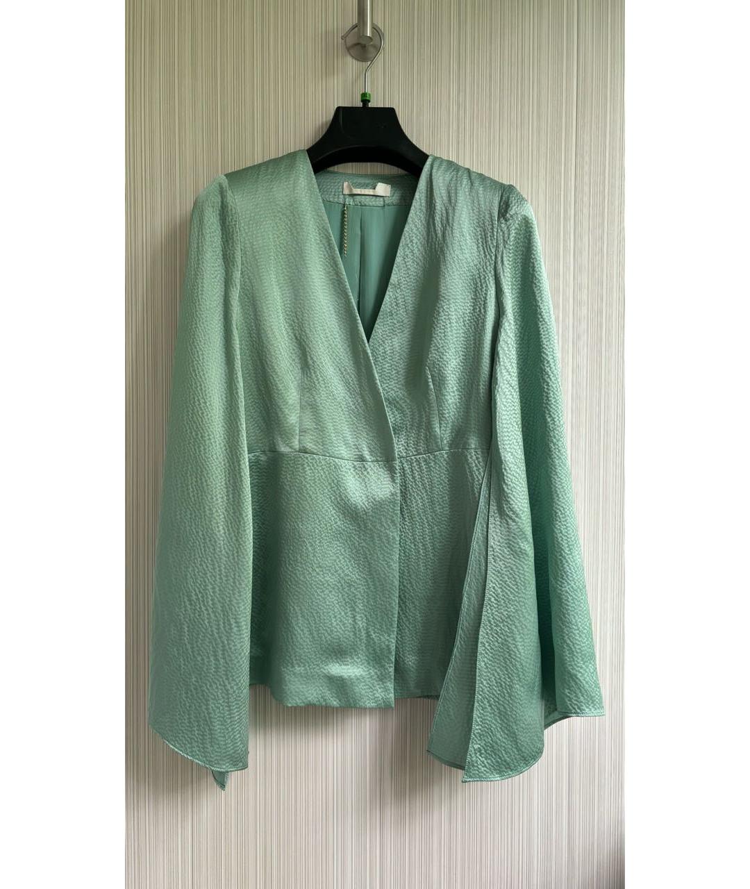 MAX MARA Зеленый шелковый костюм с брюками, фото 3