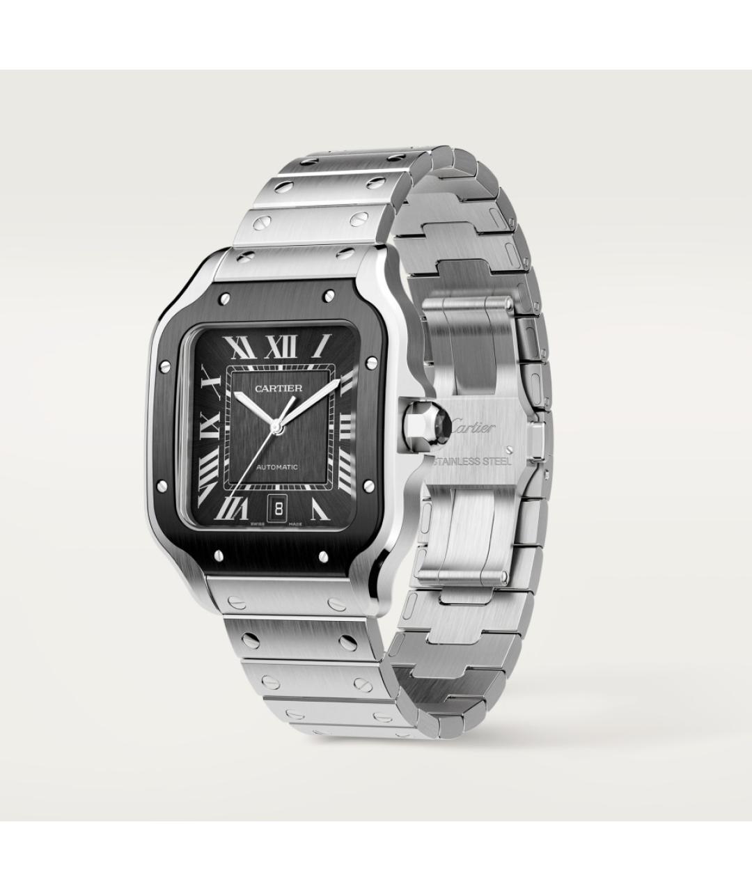 CARTIER Черные часы, фото 4