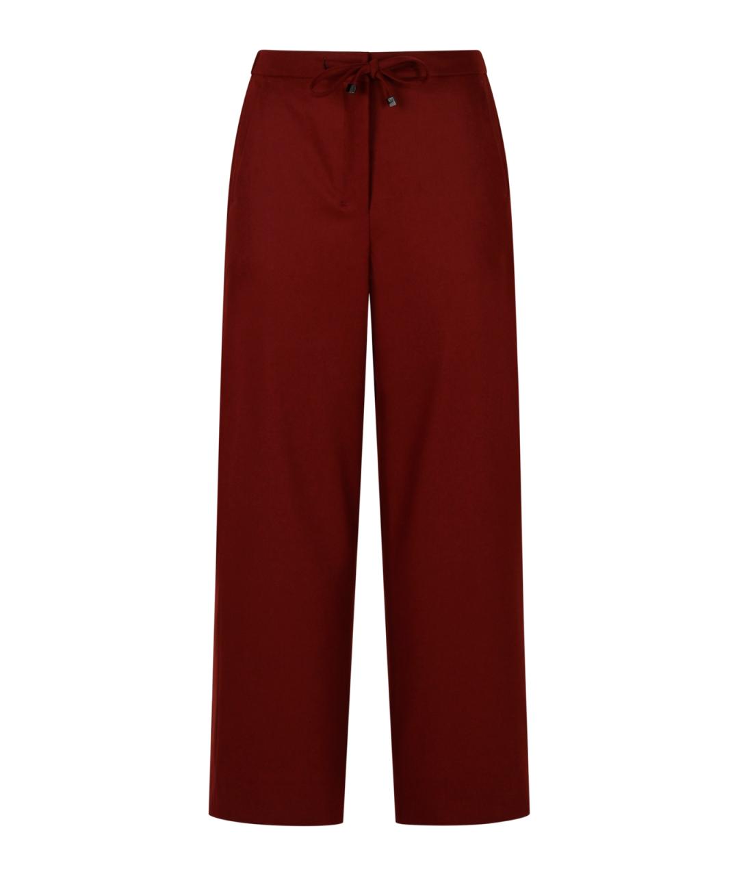 'S MAX MARA Бордовые прямые брюки, фото 2