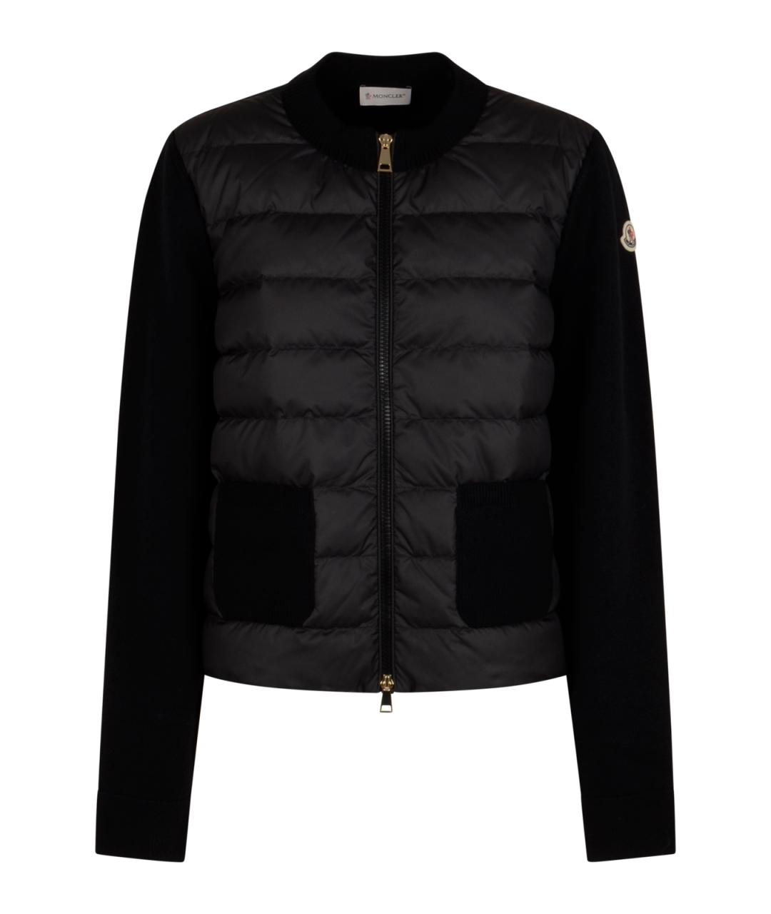 MONCLER Черный полиамидовый кардиган, фото 1