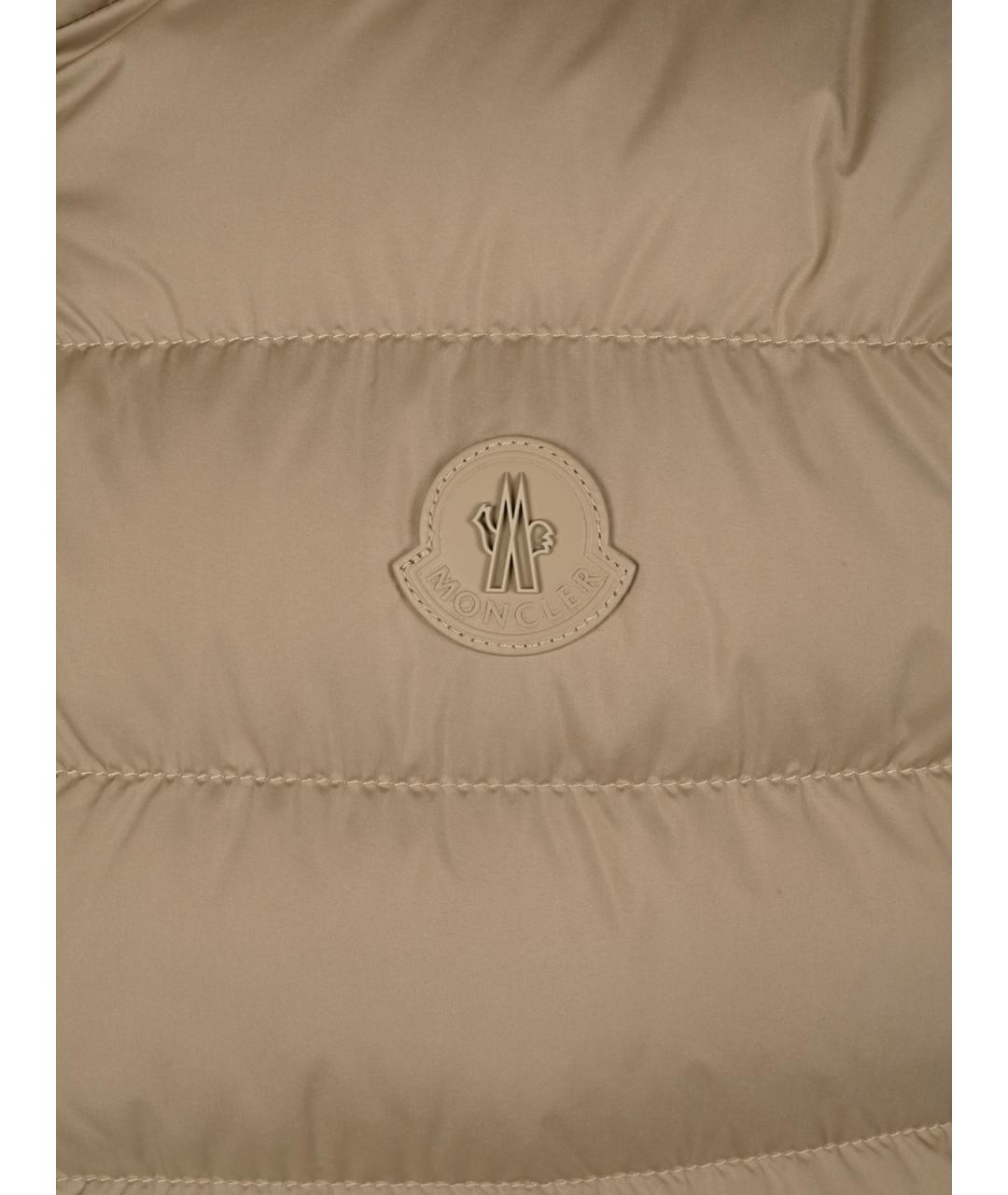 MONCLER Бежевый синтетический жилет, фото 3