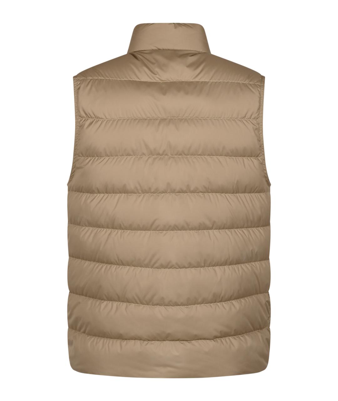 MONCLER Бежевый синтетический жилет, фото 2