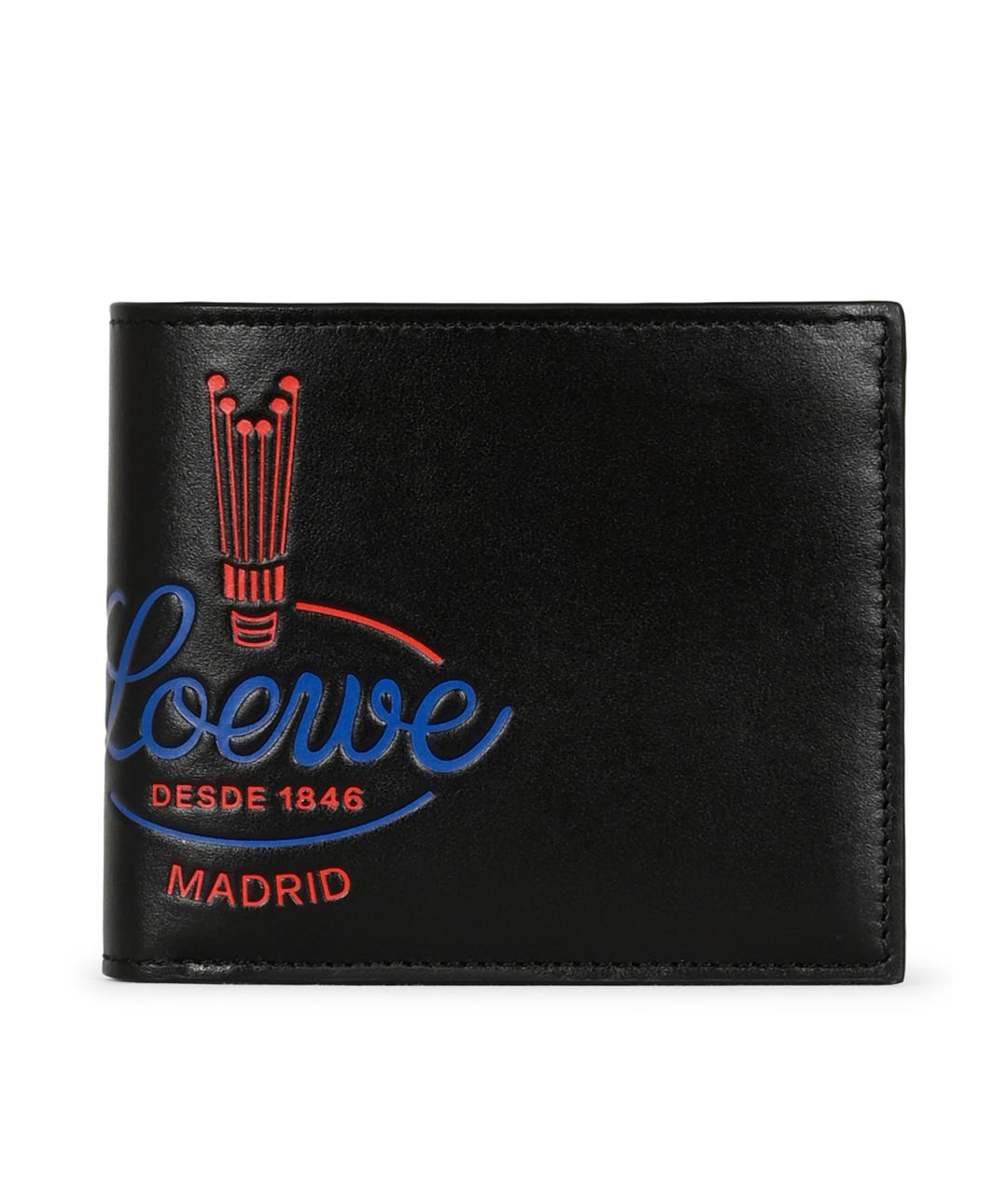 LOEWE Черный кожаный кошелек, фото 1