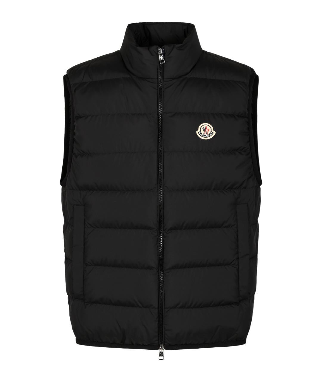 MONCLER Черный синтетический жилет, фото 1