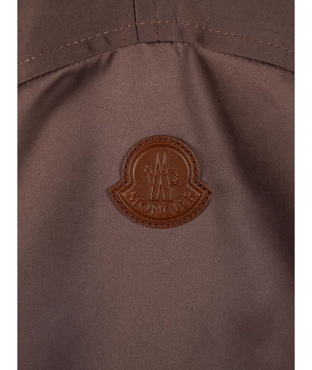 MONCLER Коричневая полиамидовая куртка, фото 3