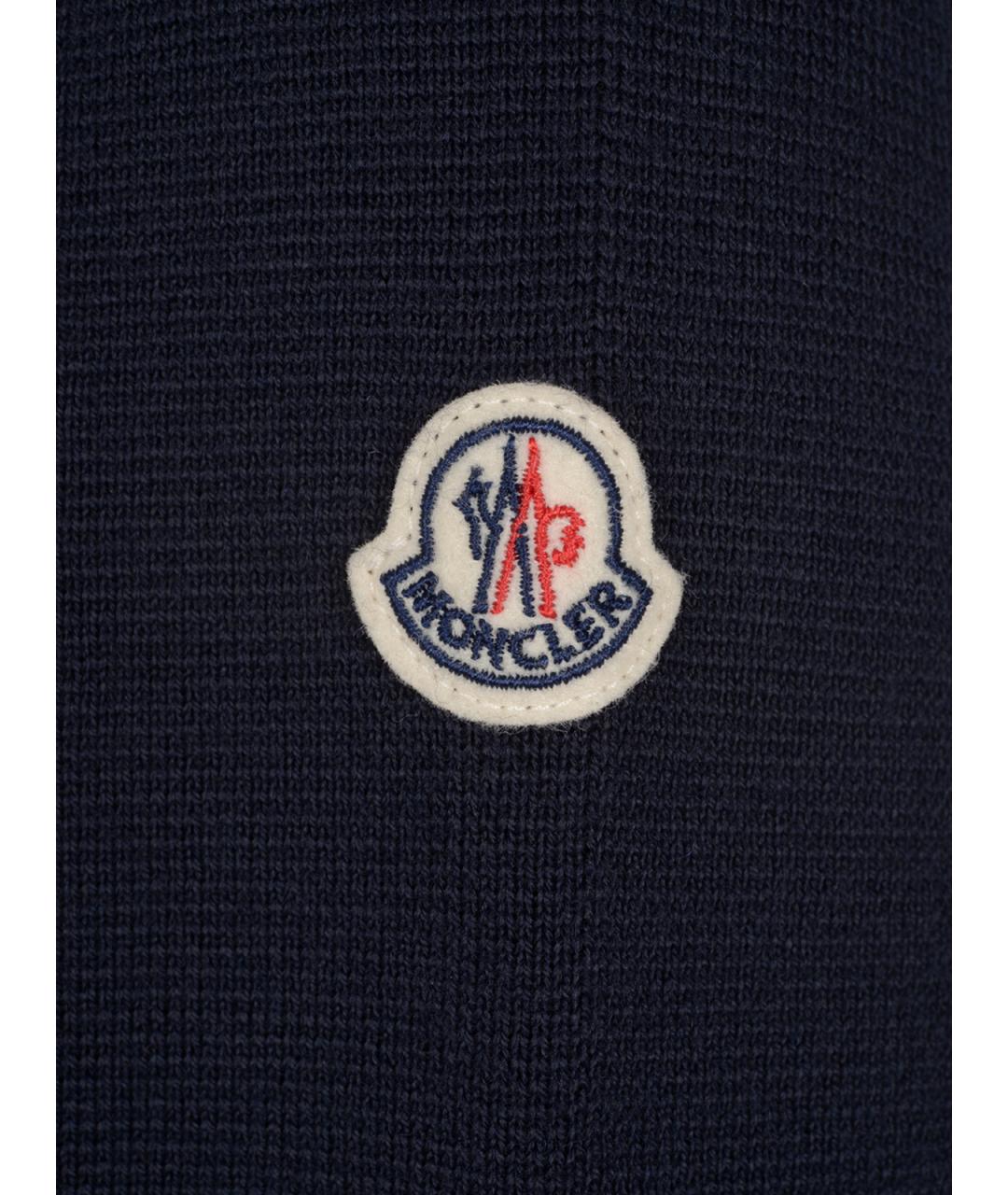 MONCLER Темно-синий полиамидовый кардиган, фото 3