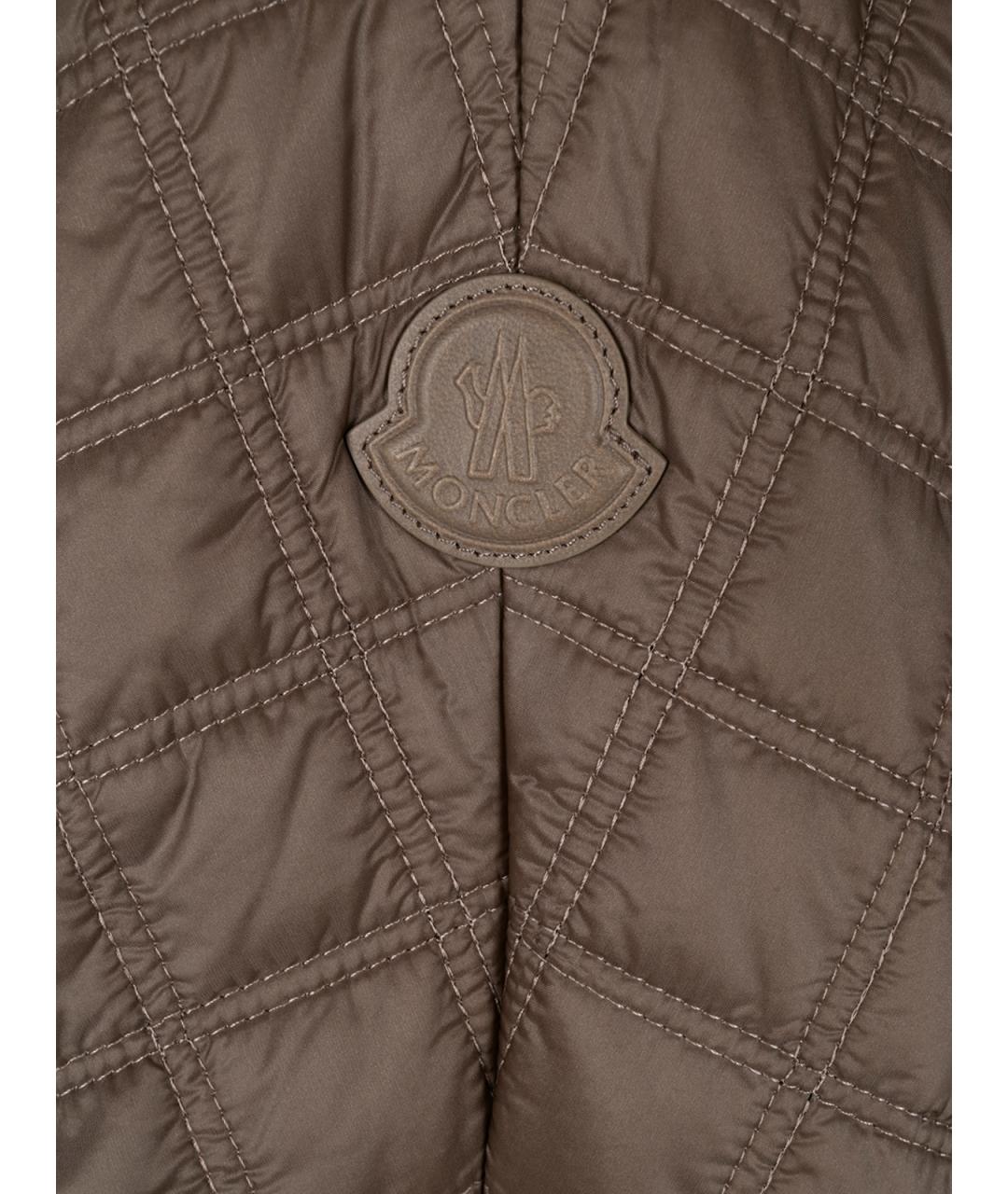 MONCLER Коричневая синтетическая куртка, фото 3