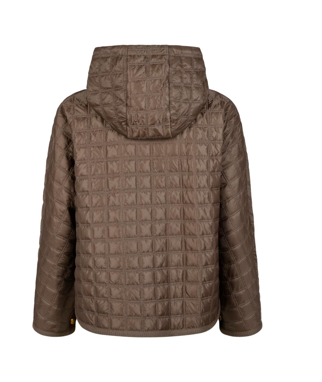 MONCLER Коричневая синтетическая куртка, фото 2