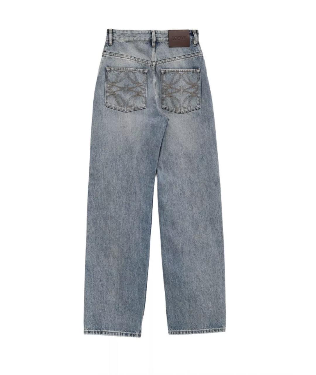LOEWE Голубые хлопковые прямые джинсы, фото 3