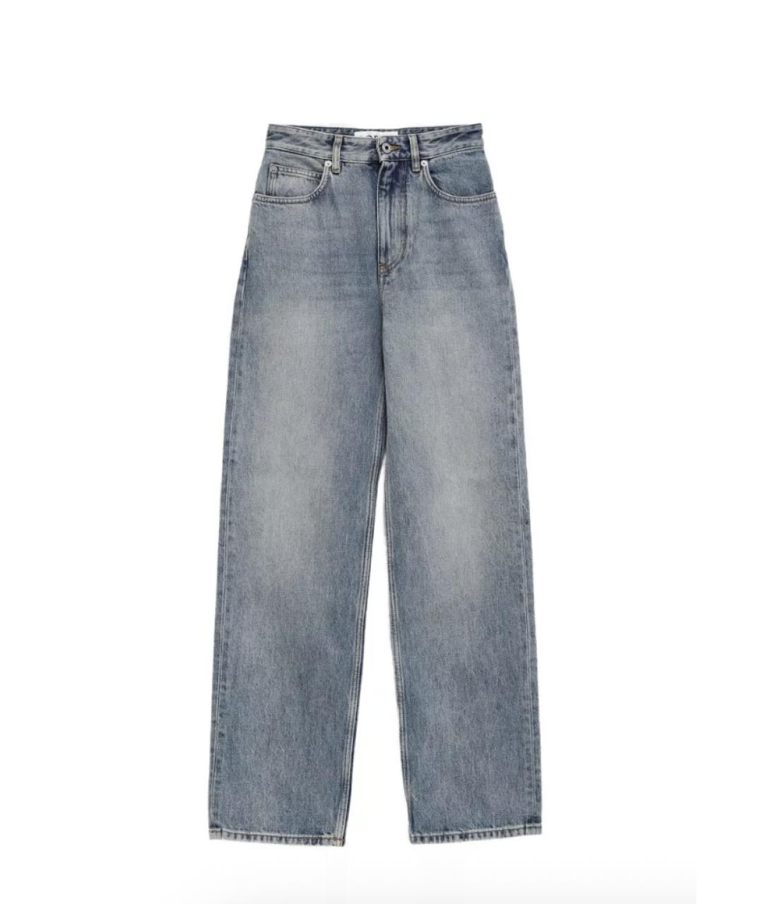 LOEWE Голубые хлопковые прямые джинсы, фото 1