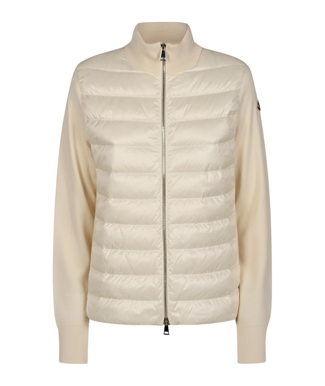 MONCLER Белый шерстяной кардиган, фото 1