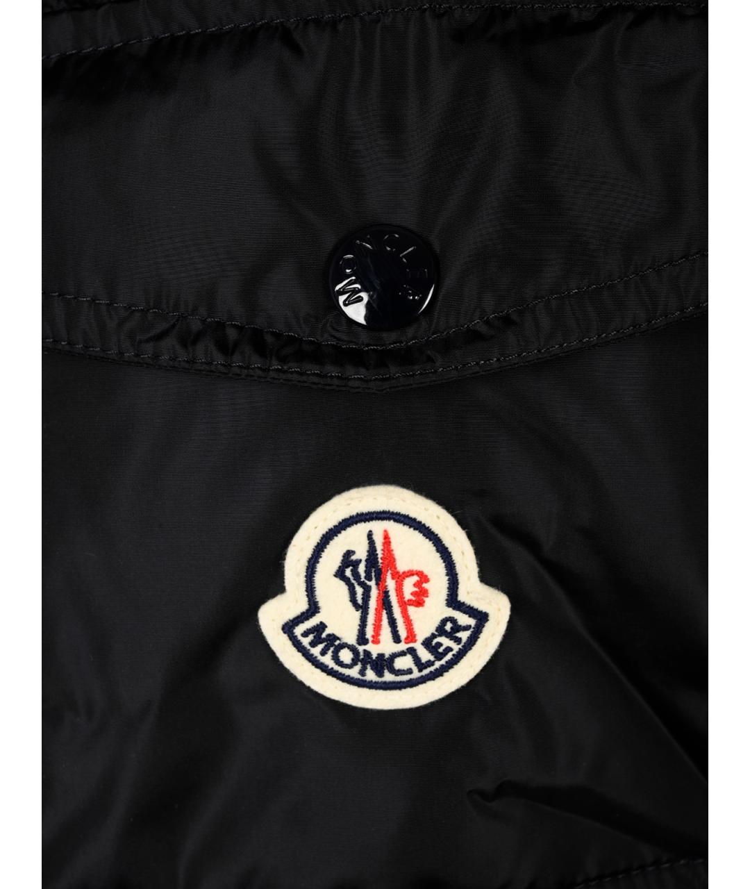 MONCLER Темно-синий синтетический пуховик, фото 5