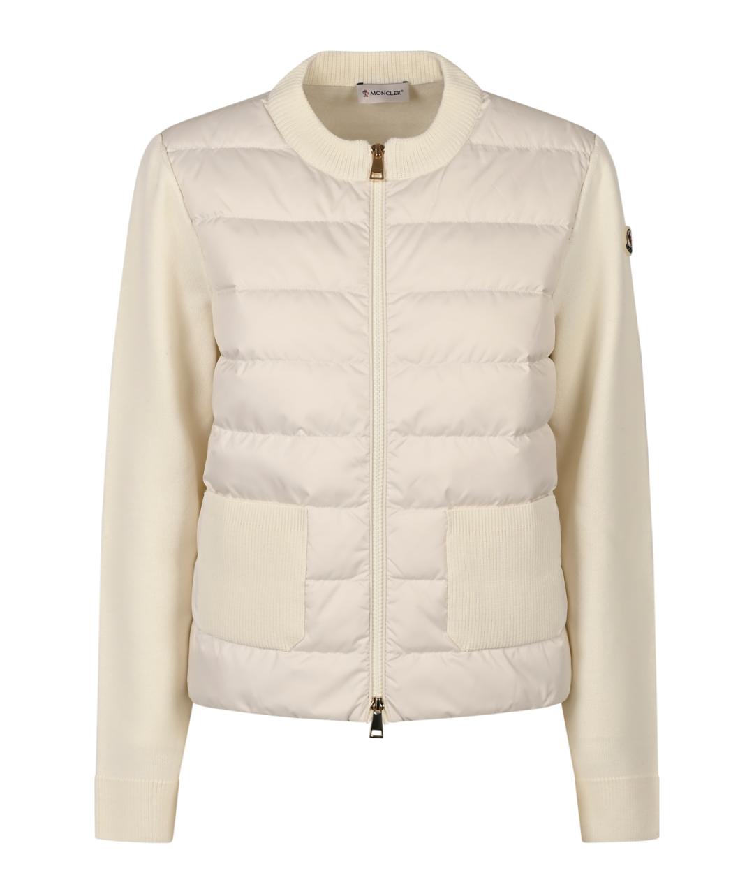MONCLER Белый шерстяной кардиган, фото 2