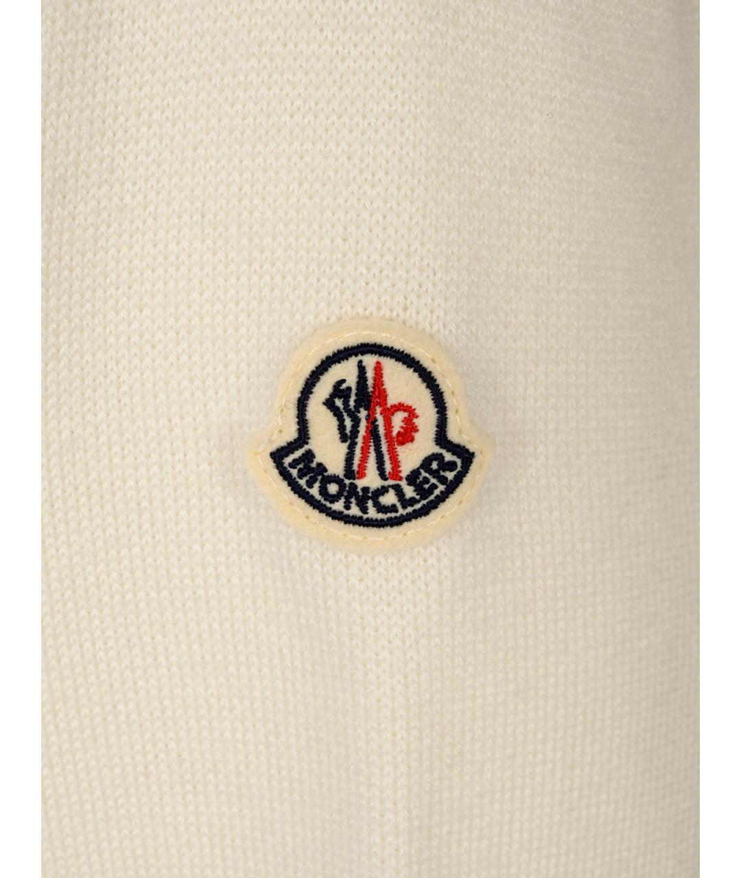 MONCLER Белый шерстяной кардиган, фото 6