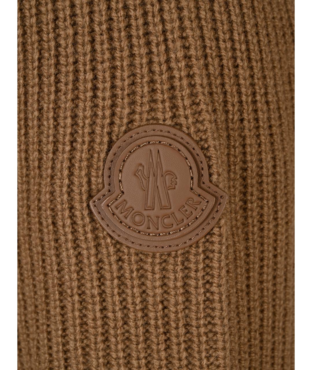 MONCLER Коричневый шерстяной кардиган, фото 6