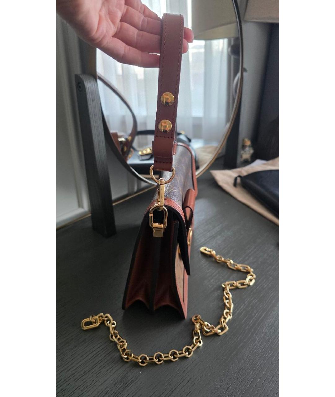 LOUIS VUITTON Коричневая сумка через плечо из канвы, фото 2