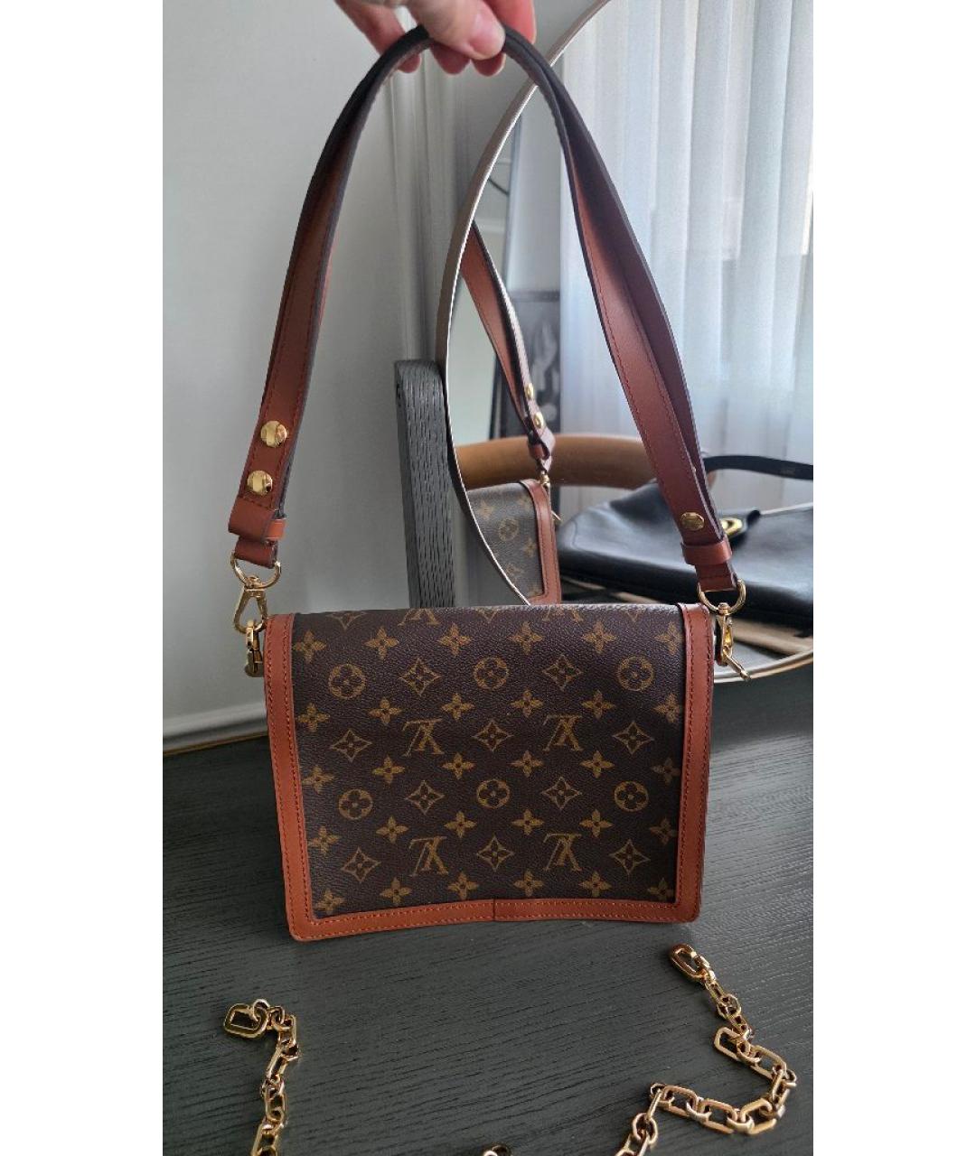 LOUIS VUITTON Коричневая сумка через плечо из канвы, фото 3