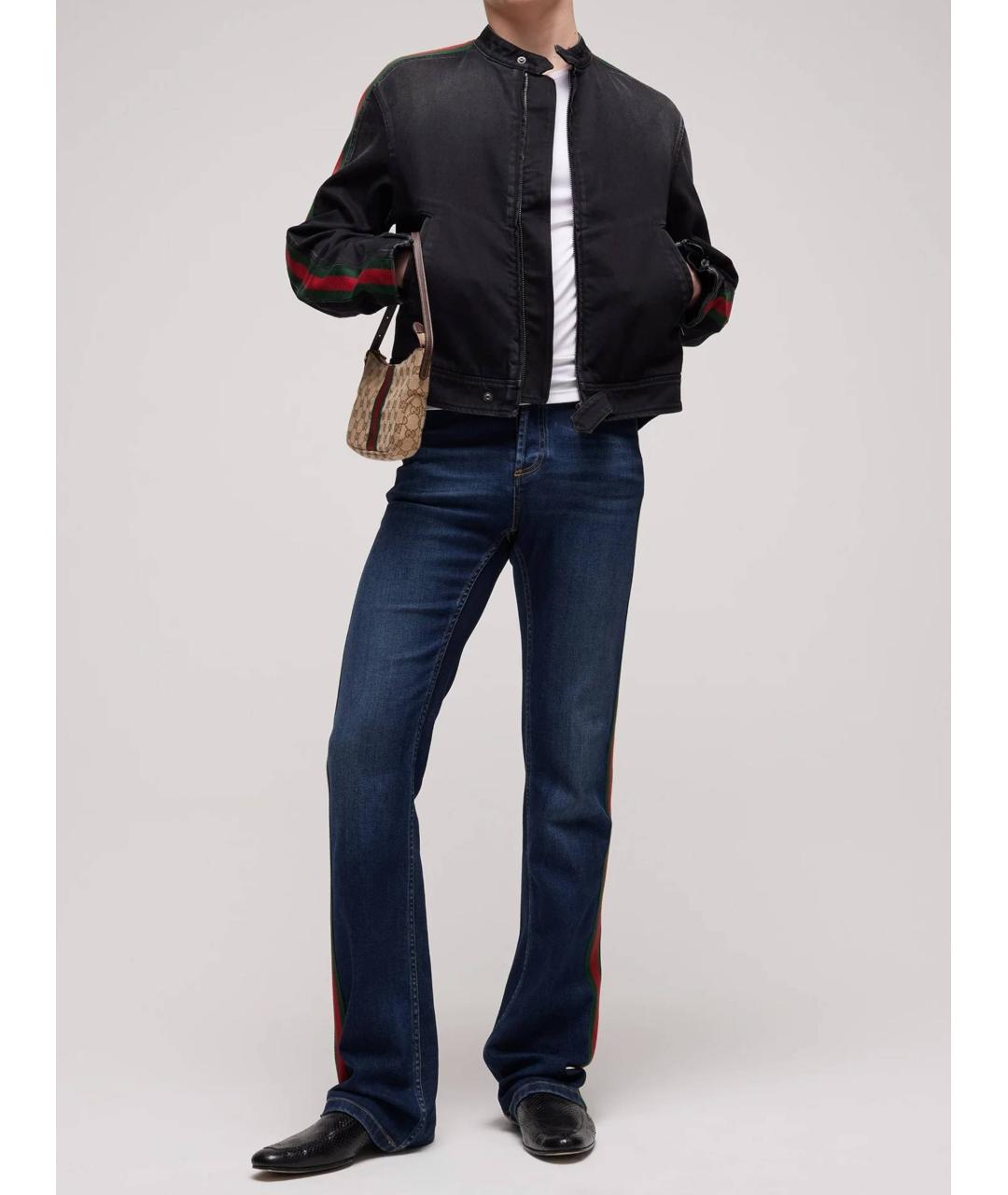 GUCCI Черная хлопковая куртка, фото 2