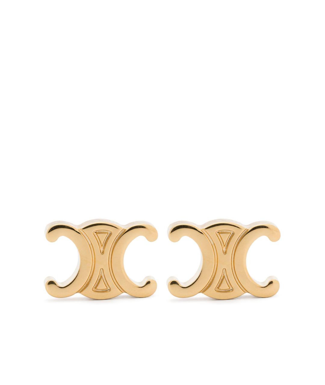 CELINE Золотые латунные серьги, фото 1