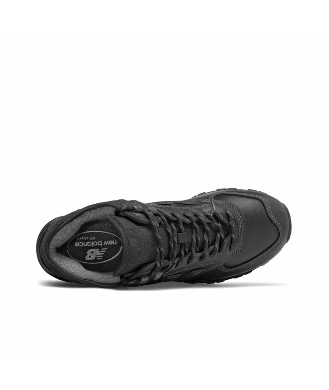 NEW BALANCE Черные кожаные высокие кроссовки / кеды, фото 4