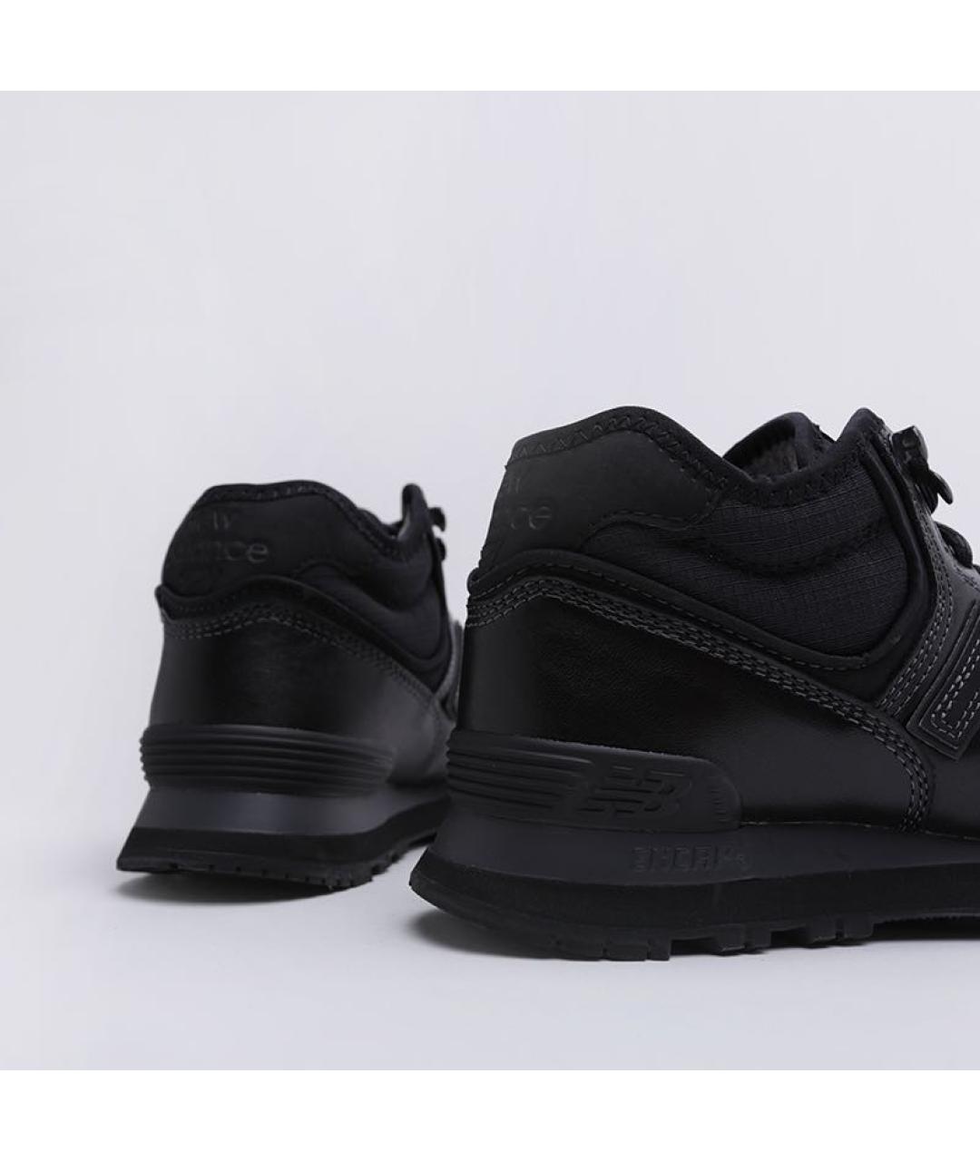 NEW BALANCE Черные кожаные высокие кроссовки / кеды, фото 8