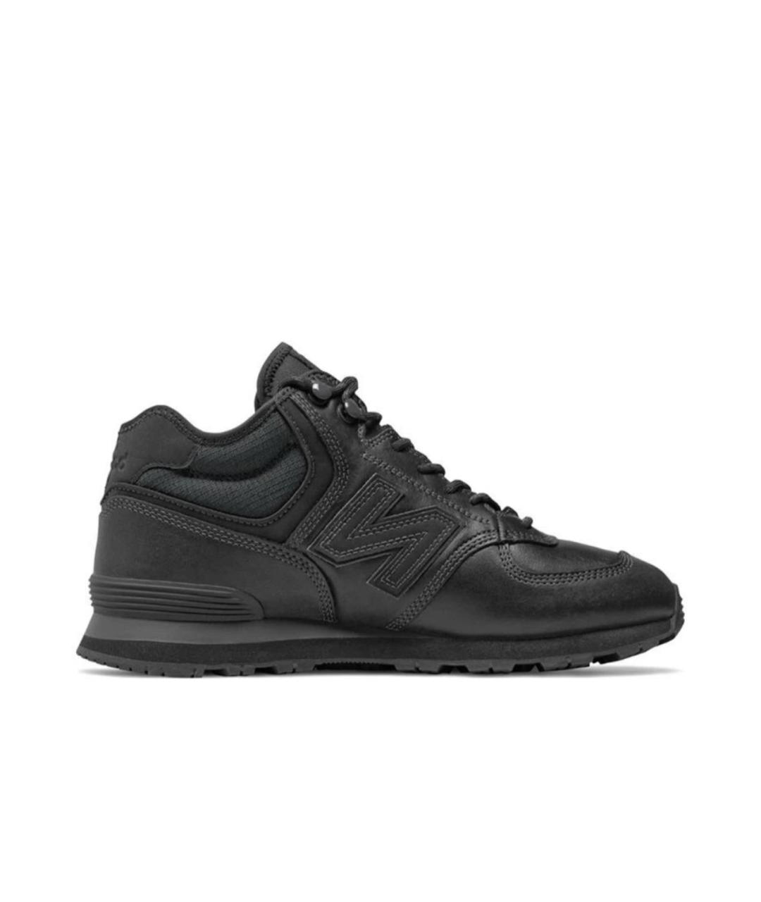 NEW BALANCE Черные кожаные высокие кроссовки / кеды, фото 9