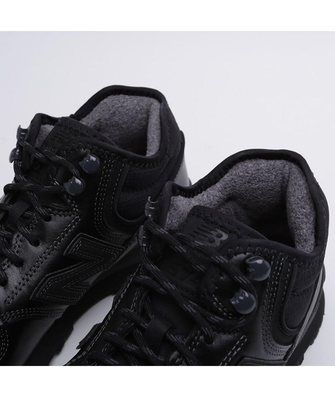NEW BALANCE Черные кожаные высокие кроссовки / кеды, фото 6