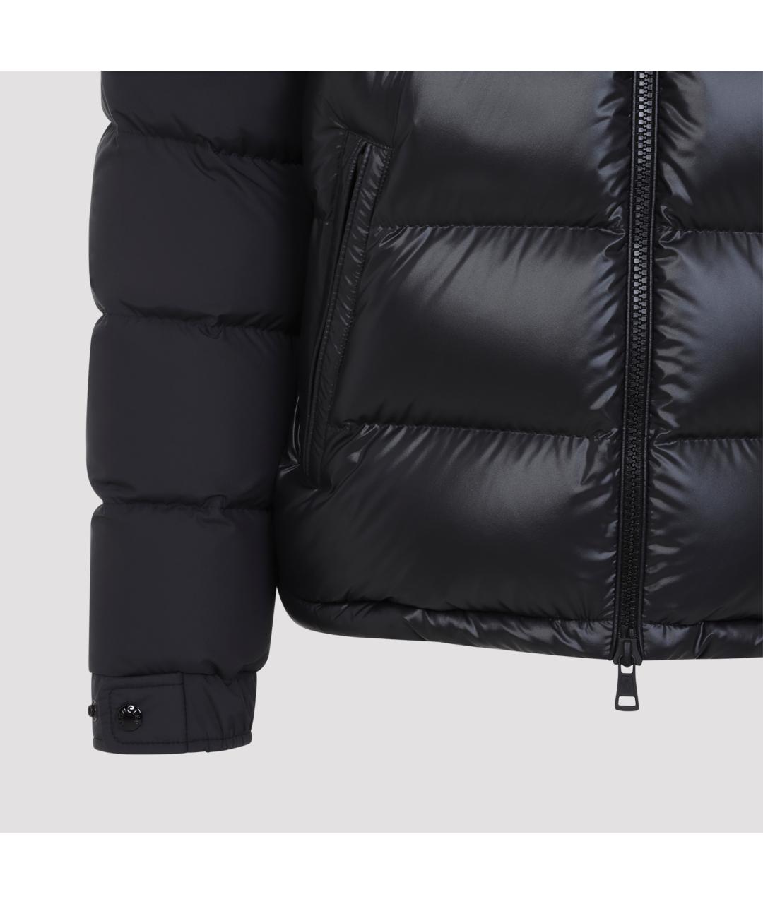 MONCLER Черный полиэстеровый пуховик, фото 3