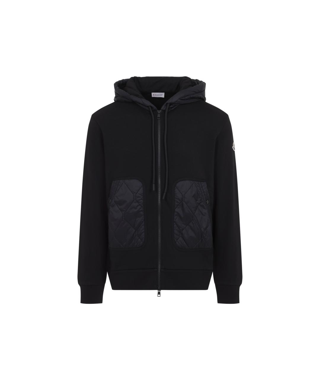 MONCLER Черная полиэстеровая куртка, фото 1