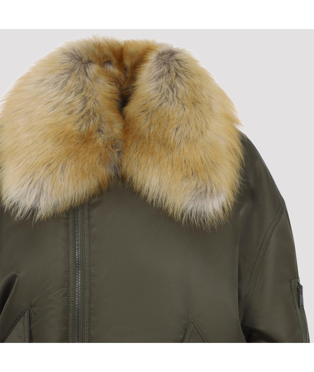 SAINT LAURENT Хаки хлопковая куртка, фото 4