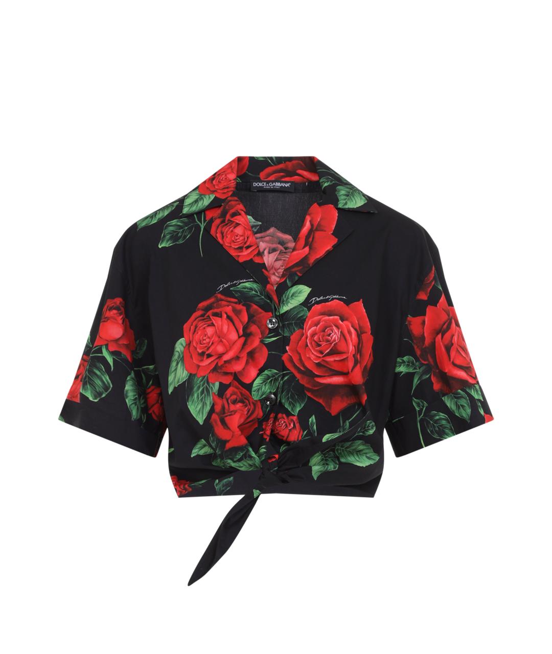 DOLCE&GABBANA Черная хлопковая рубашка, фото 1