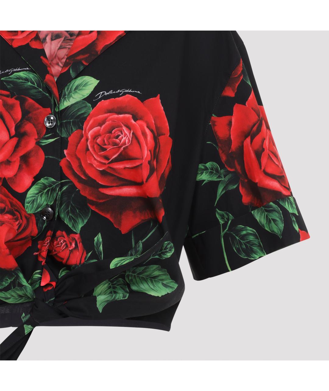 DOLCE&GABBANA Черная хлопковая рубашка, фото 3