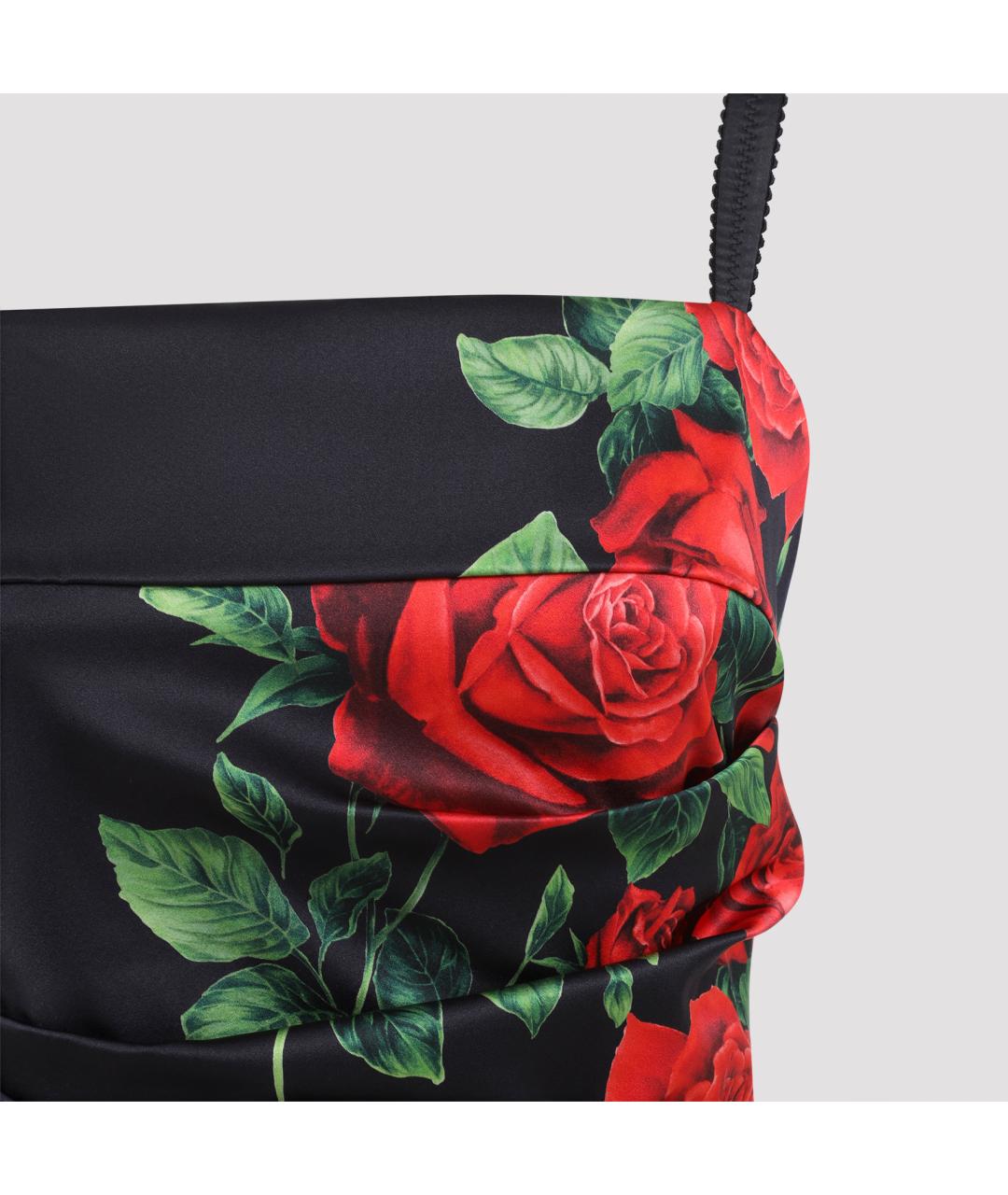 DOLCE&GABBANA Черное шелковое коктейльное платье, фото 3