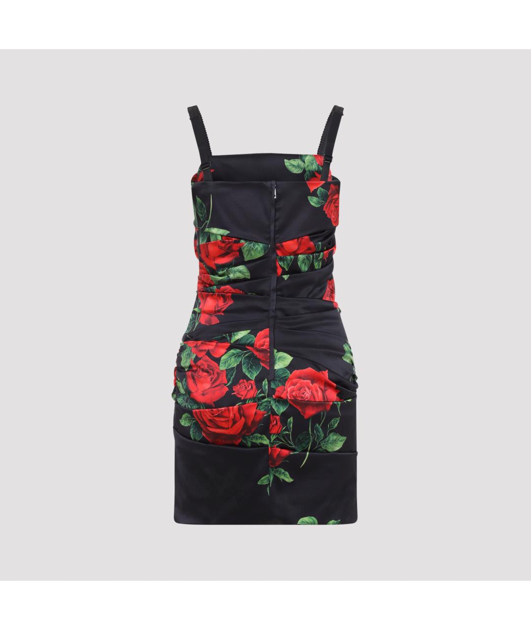 DOLCE&GABBANA Черное шелковое коктейльное платье, фото 2