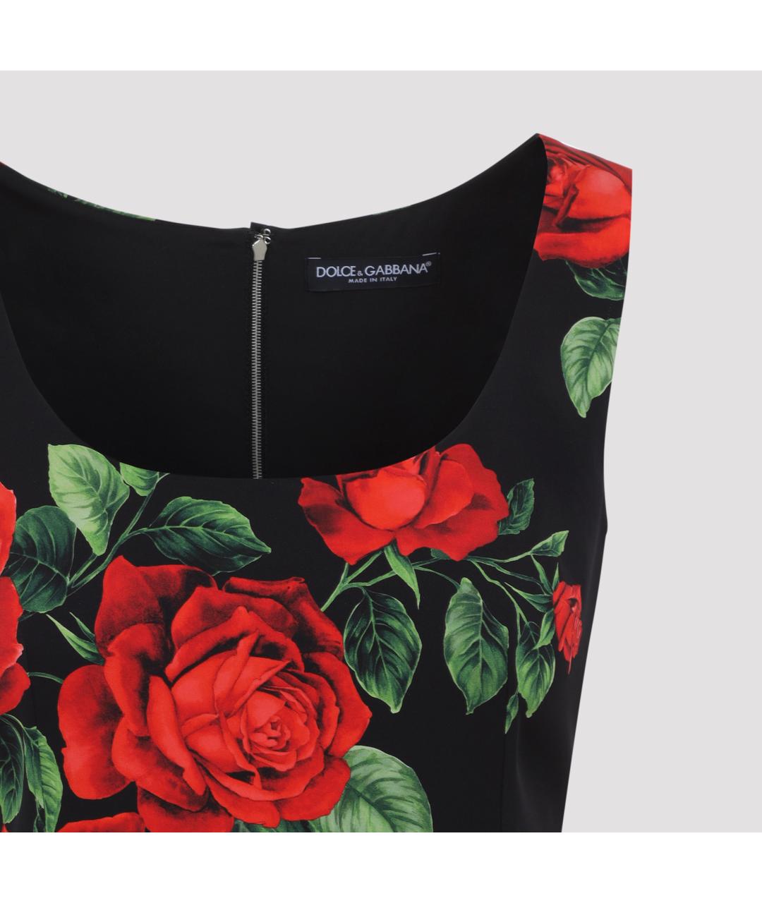 DOLCE&GABBANA Черное шелковое коктейльное платье, фото 3