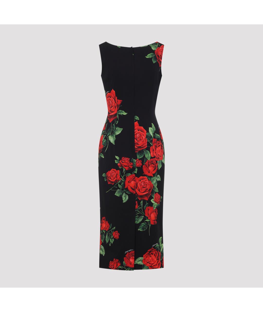 DOLCE&GABBANA Черное шелковое коктейльное платье, фото 2
