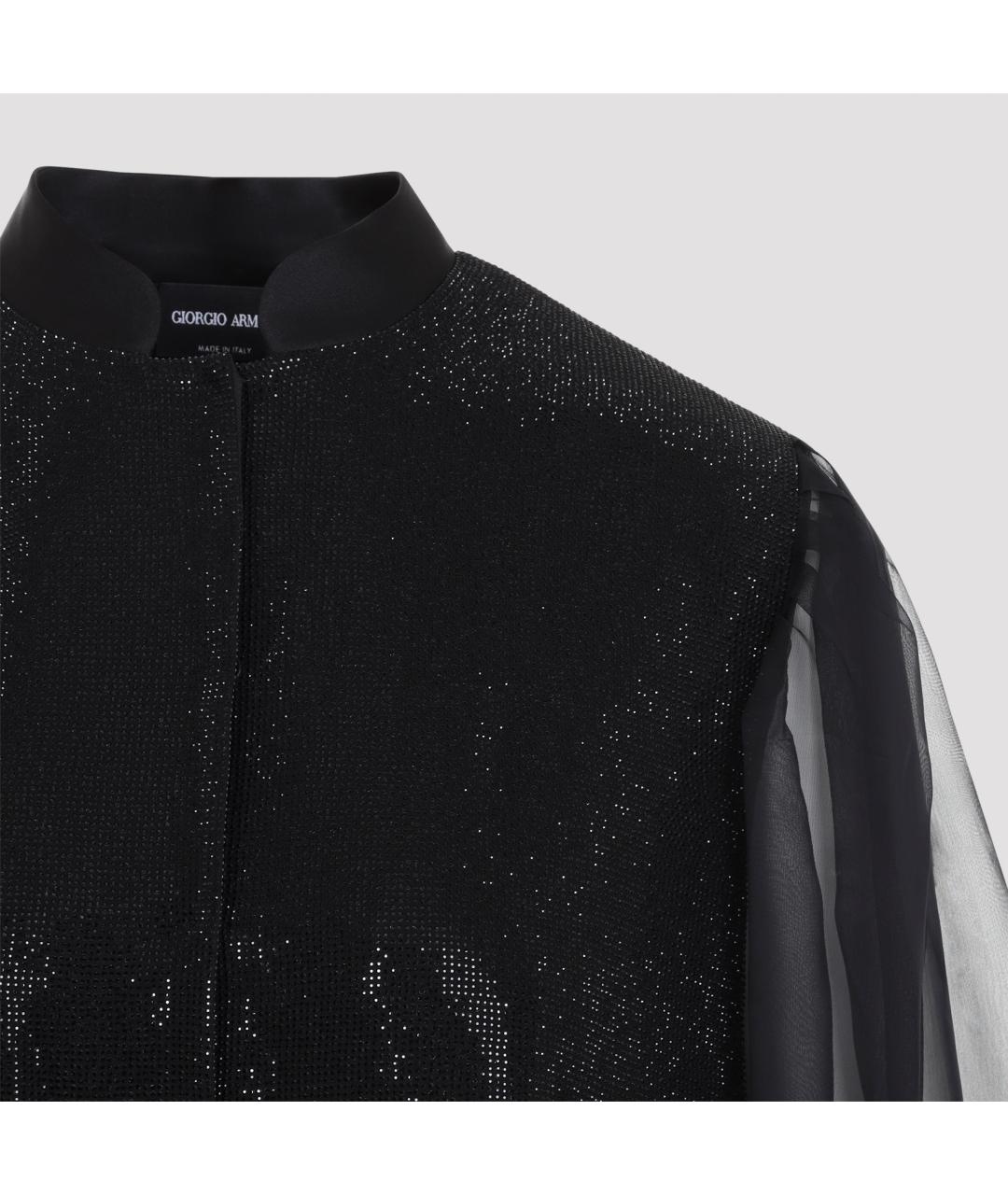 GIORGIO ARMANI Черная шелковая блузы, фото 3