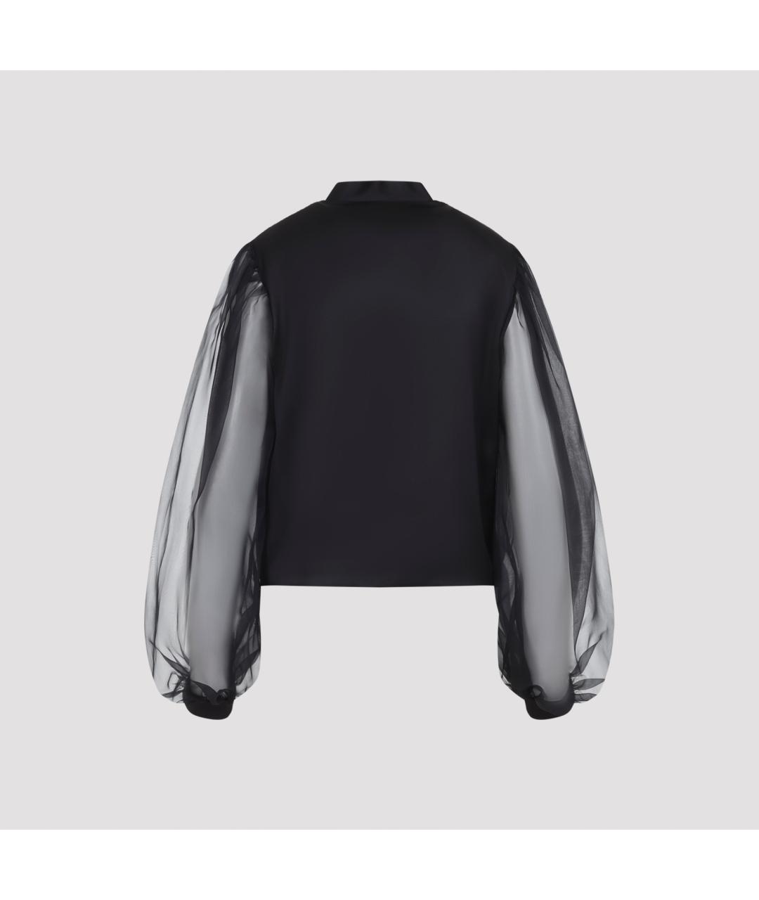 GIORGIO ARMANI Черная шелковая блузы, фото 2