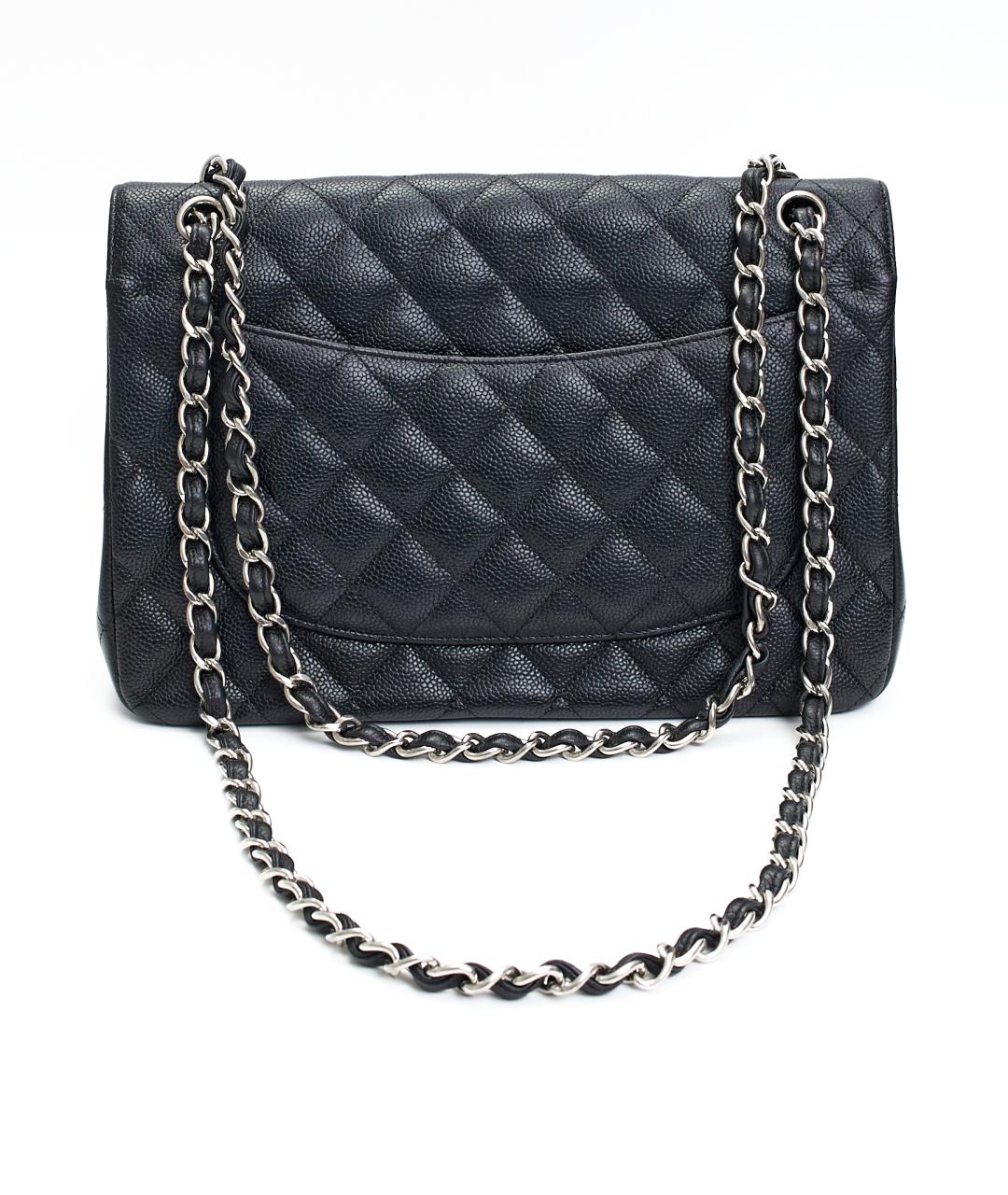 CHANEL Черная кожаная сумка через плечо, фото 4