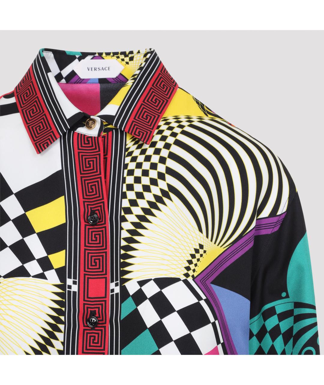 VERSACE Мульти шелковая рубашка, фото 3