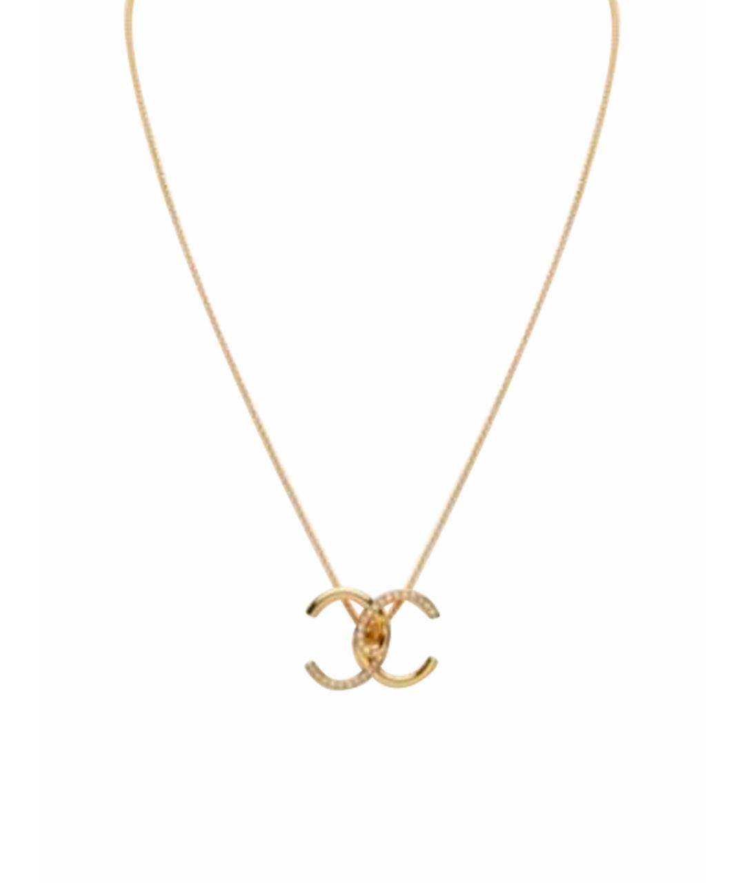 CHANEL Бежевая подвеска из желтого золота, фото 1
