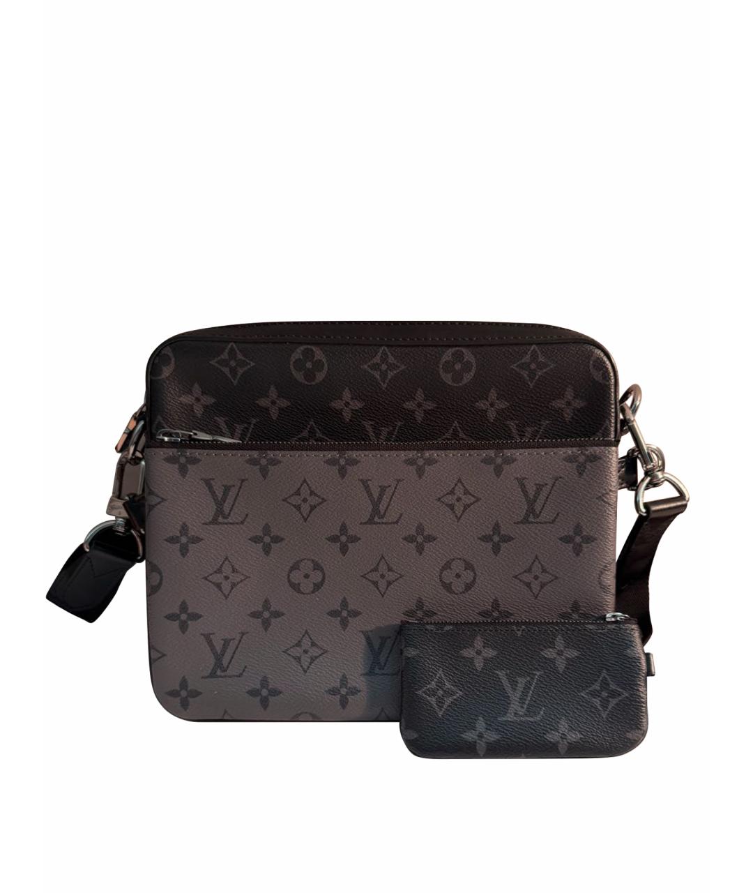 LOUIS VUITTON Черная сумка на плечо из канвы, фото 1