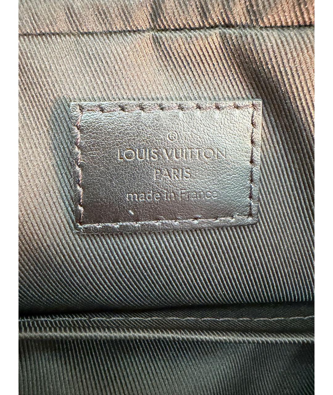 LOUIS VUITTON Черная сумка на плечо из канвы, фото 5
