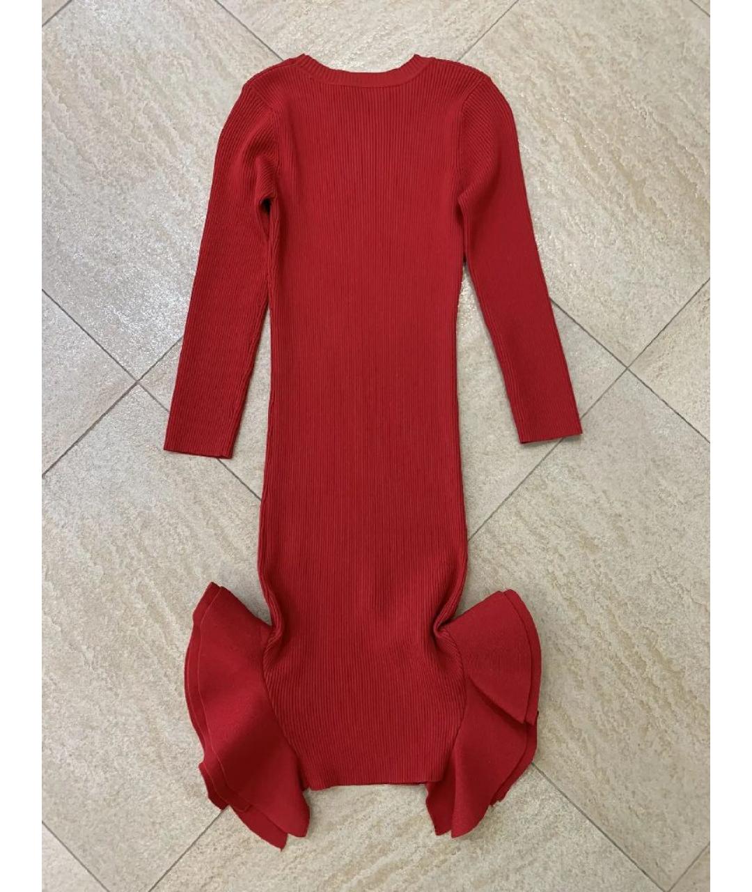 VALENTINO Красное хлопковое коктейльное платье, фото 2