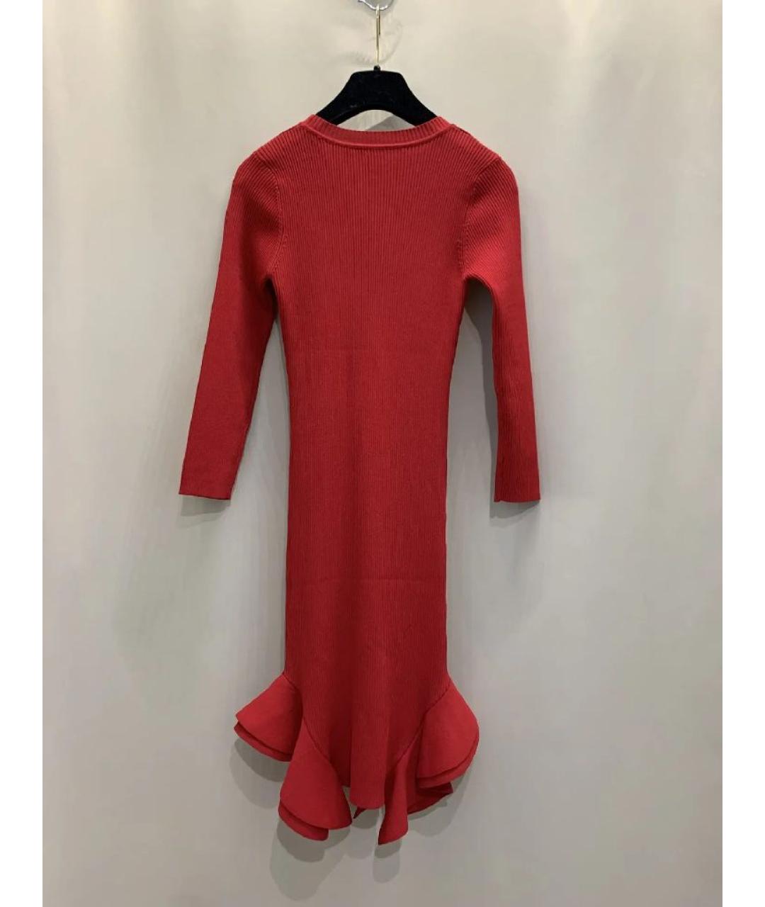 VALENTINO Красное хлопковое коктейльное платье, фото 9