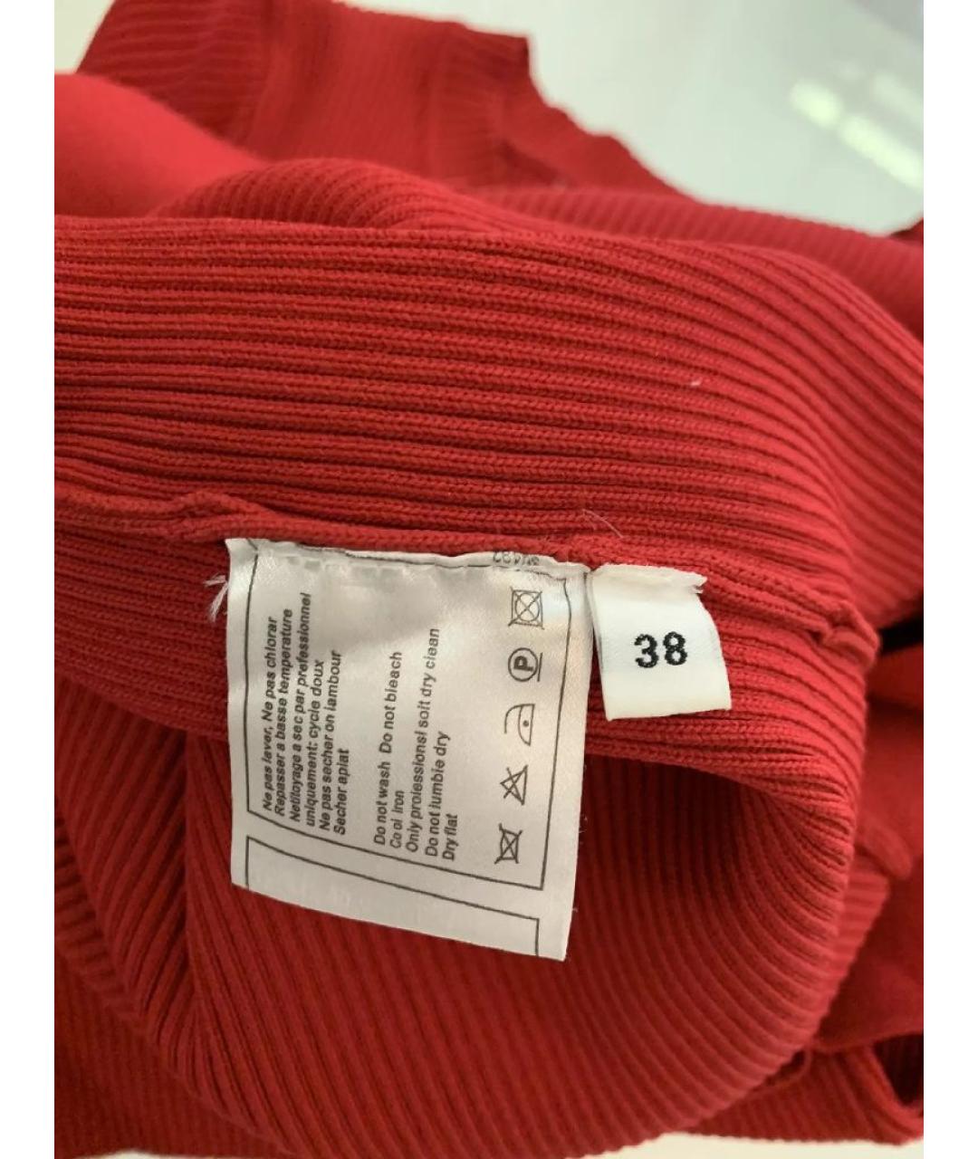 VALENTINO Красное хлопковое коктейльное платье, фото 4